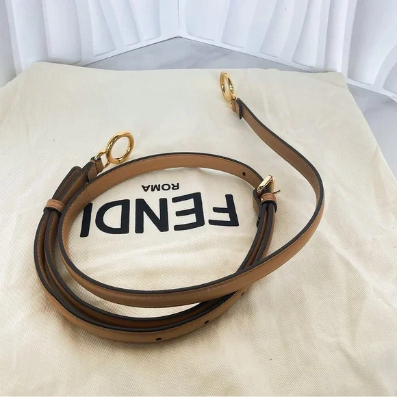 Fendi Peekaboo Shearling FF Motif Top Handle Bag - Picture 11 of 12